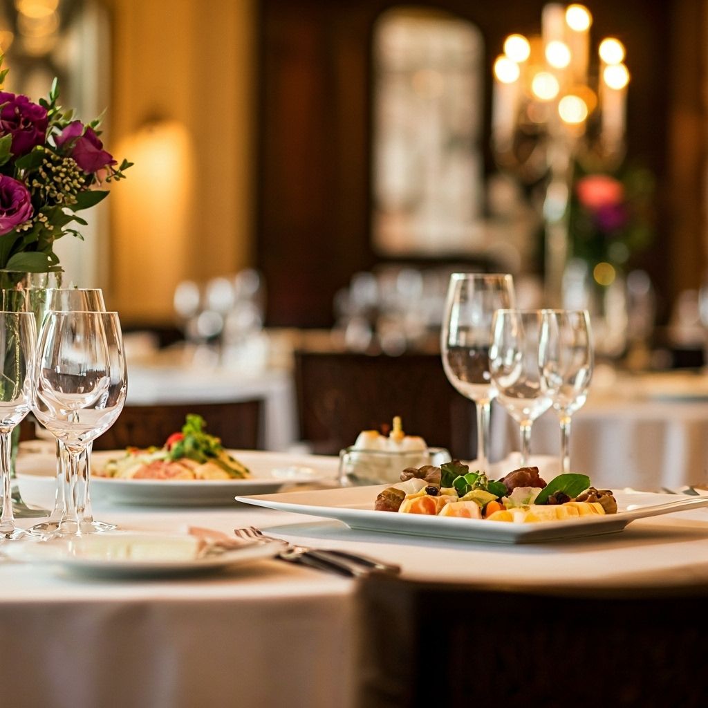Événement gastronomique élégant